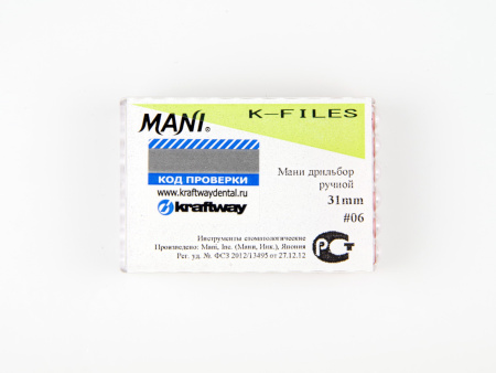 Ручные файлы K-Files, 6 шт, Mani