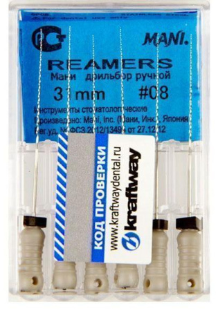 Ручные файлы Reamers, 6 шт, Mani