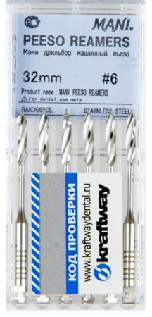 Машинные файлы Peeso Reamers, 6 шт, Mani