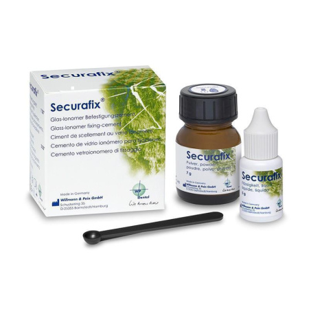 Цинкоксидэвгенольный цемент для временного пломбирования Securafix, 24 г + 10 г, WP Dental