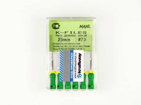 Ручные файлы K-Files, 6 шт, Mani