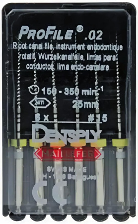Машинные файлы ProFile, 6 штук, Dentsply Maillefer