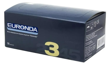 Маски медицинские Monoart, 50 шт, Euronda