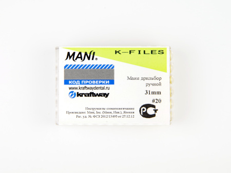 Ручные файлы K-Files, 6 шт, Mani