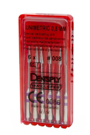Unimetric Penetration Drill, 6 шт, Dentsply Maillefer