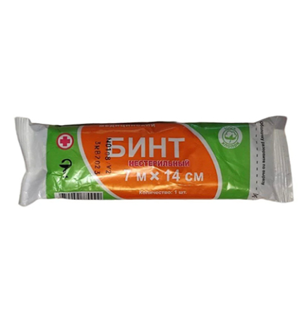 Бинт 7х14 нестерильный, 1 шт, ВераМед